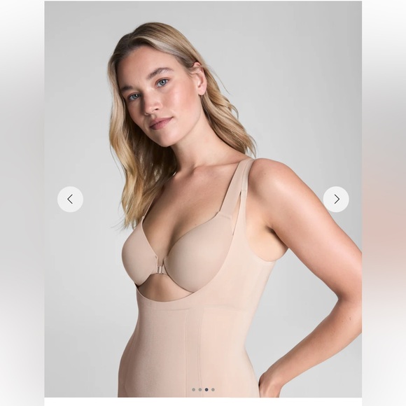 Spanx Open-Bust Mid-Thigh Bodysuit Size Large - Picture 3 of 7